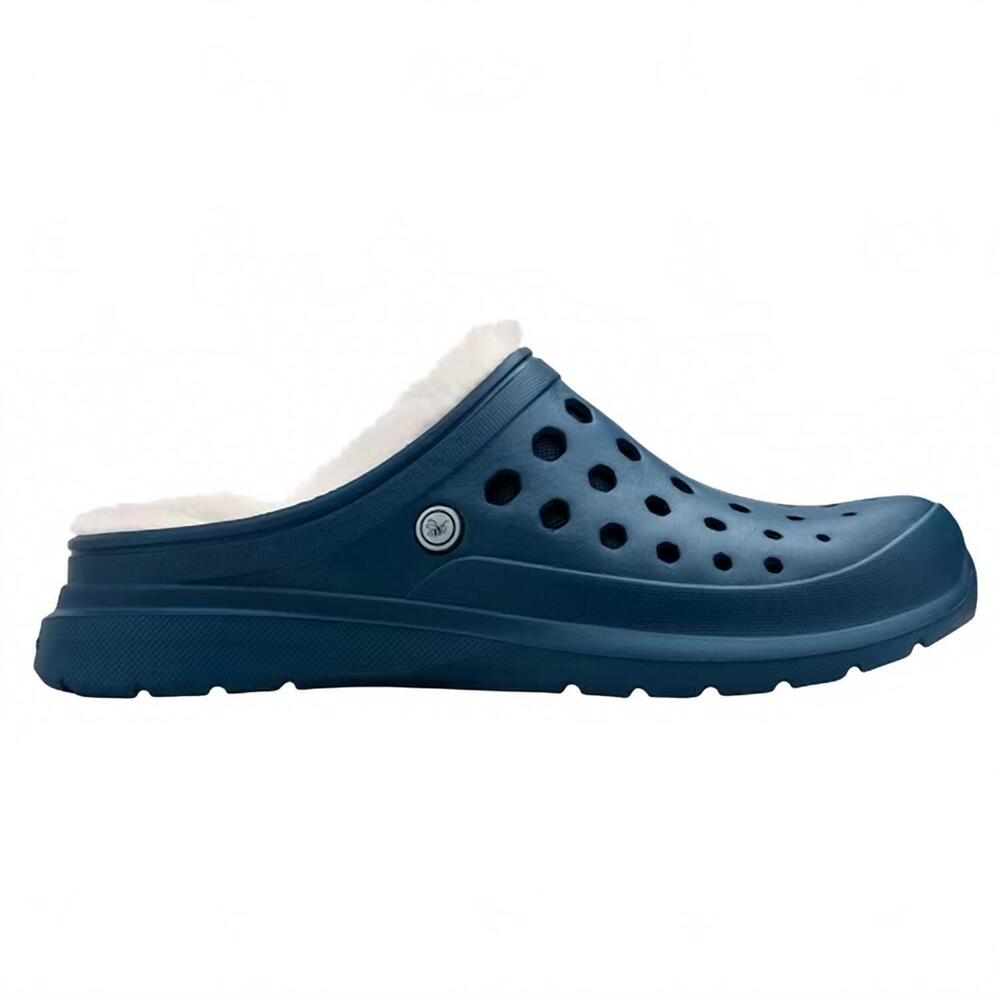 NEW JOYBEES unisex cozy lined clogs in navy /natural